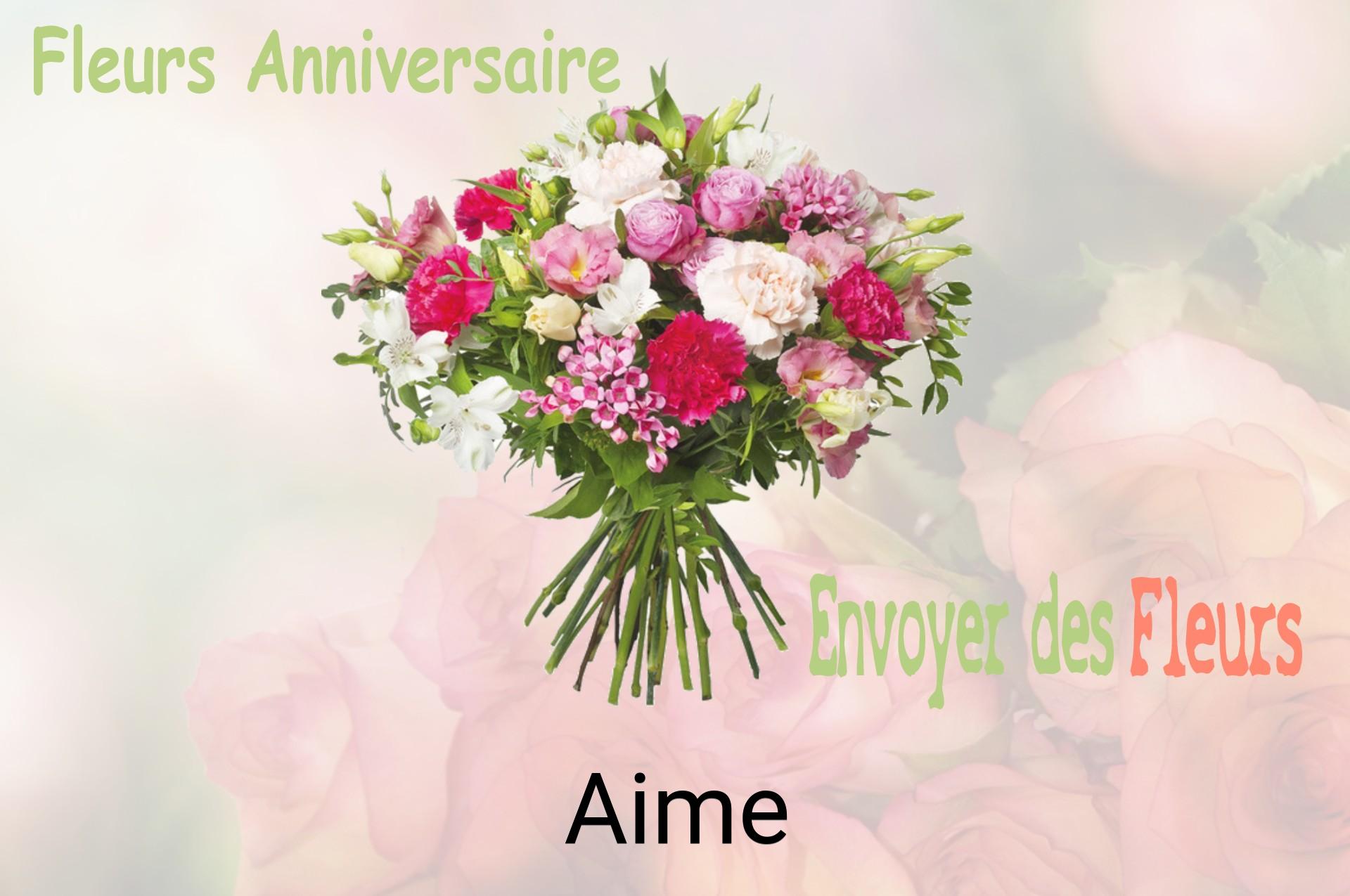 Bouquet de fleurs d’anniversaire livré à Aime